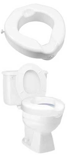 Vive Toilet Seat Risers for Seniors (Raised with Handles) Grab Bar Seat for  Seniors - Options for Elongated & Standard Bowls - Elderly Handicap