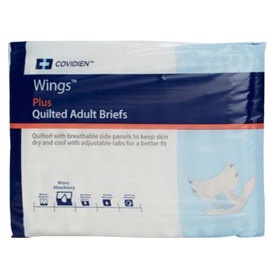 Cardinal Health WINGS Plus Adult Briefs - Heavy Absorbency, Youth