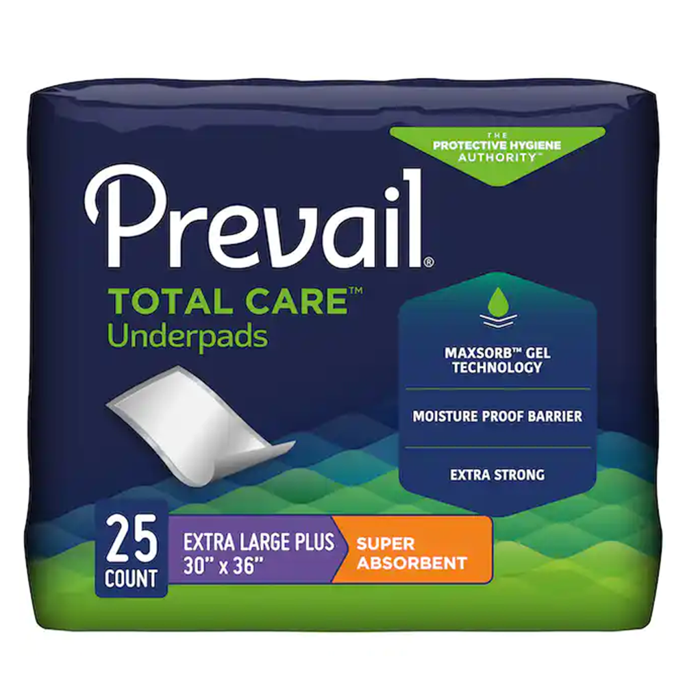Ships Free] Prevail Underpads - Total Care 30x30, 30x36 | Vitality Medical