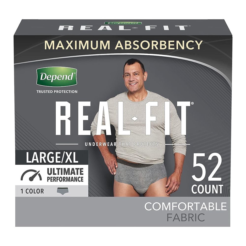 Depend Real Fit for Men | S/M, L/XL Briefs | Vitality Medical