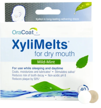 OraCoat XyliMelts for Dry Mouth, Mint Free - 40 pieces