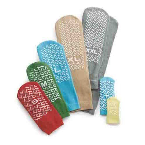 Medline Single-Tread Slipper Socks, Latex Free Slippers | MDT211218XXLI,  MDT211218XLIH