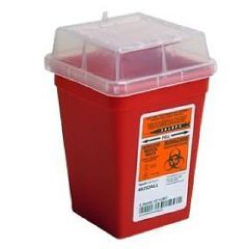 Stackable Sharps Container with Biohazard Symbol BUY 1 Quart Sharps ...